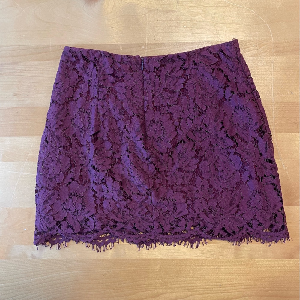 Lulu’s Turn Back Time Burgundy Lace 2-Piece Set Size XS - Picture 8 of 16